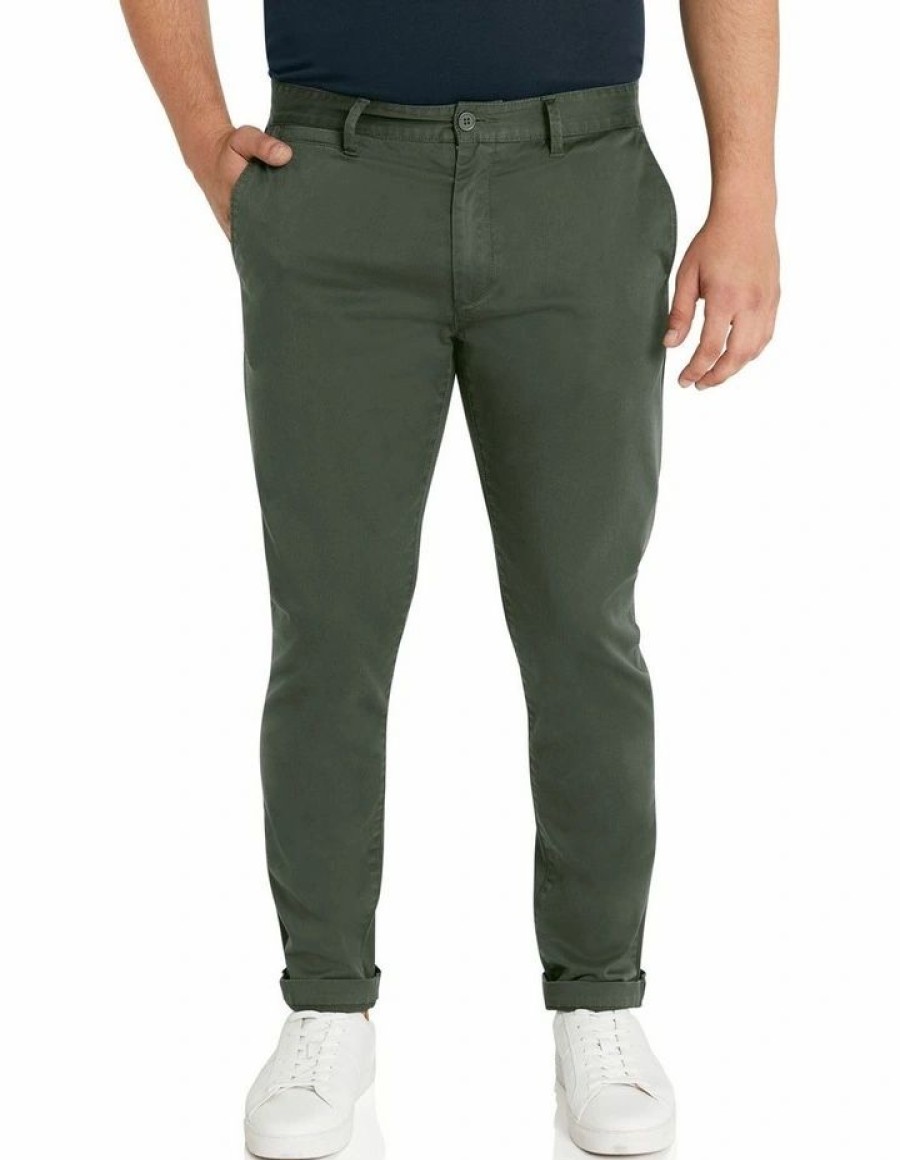 Clothing * | Johnny Bigg Outlet Sale Jim Slim Chino In Green Moss