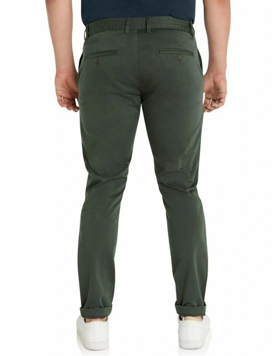 Clothing * | Johnny Bigg Outlet Sale Jim Slim Chino In Green Moss