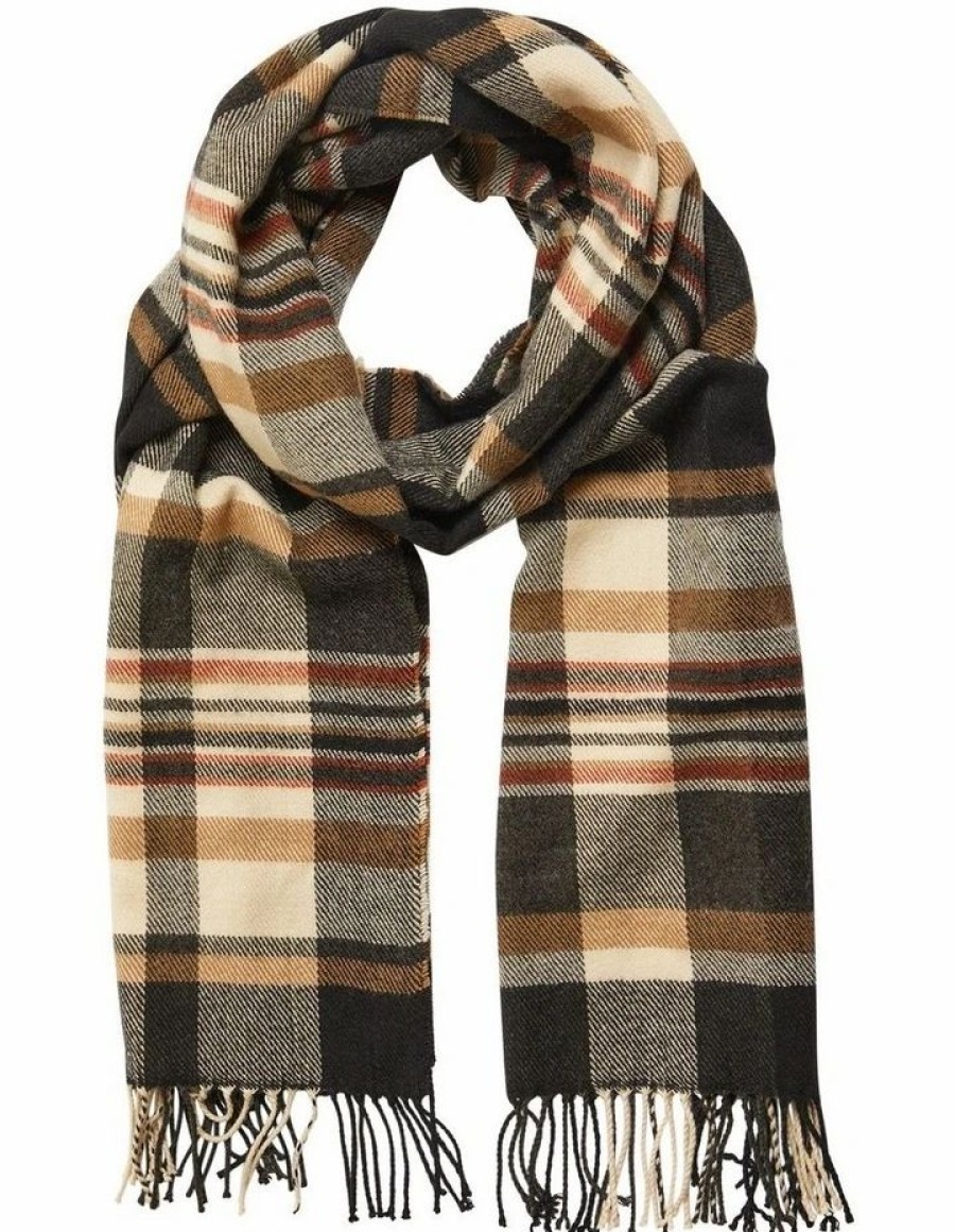 Accessories * | Johnny Bigg New Threads Check Woven Scarf In Camel