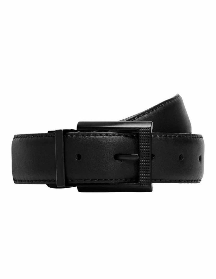 Accessories * | Johnny Bigg Bestsellers Stretch Reversible Prong Belt Chocolate - Black