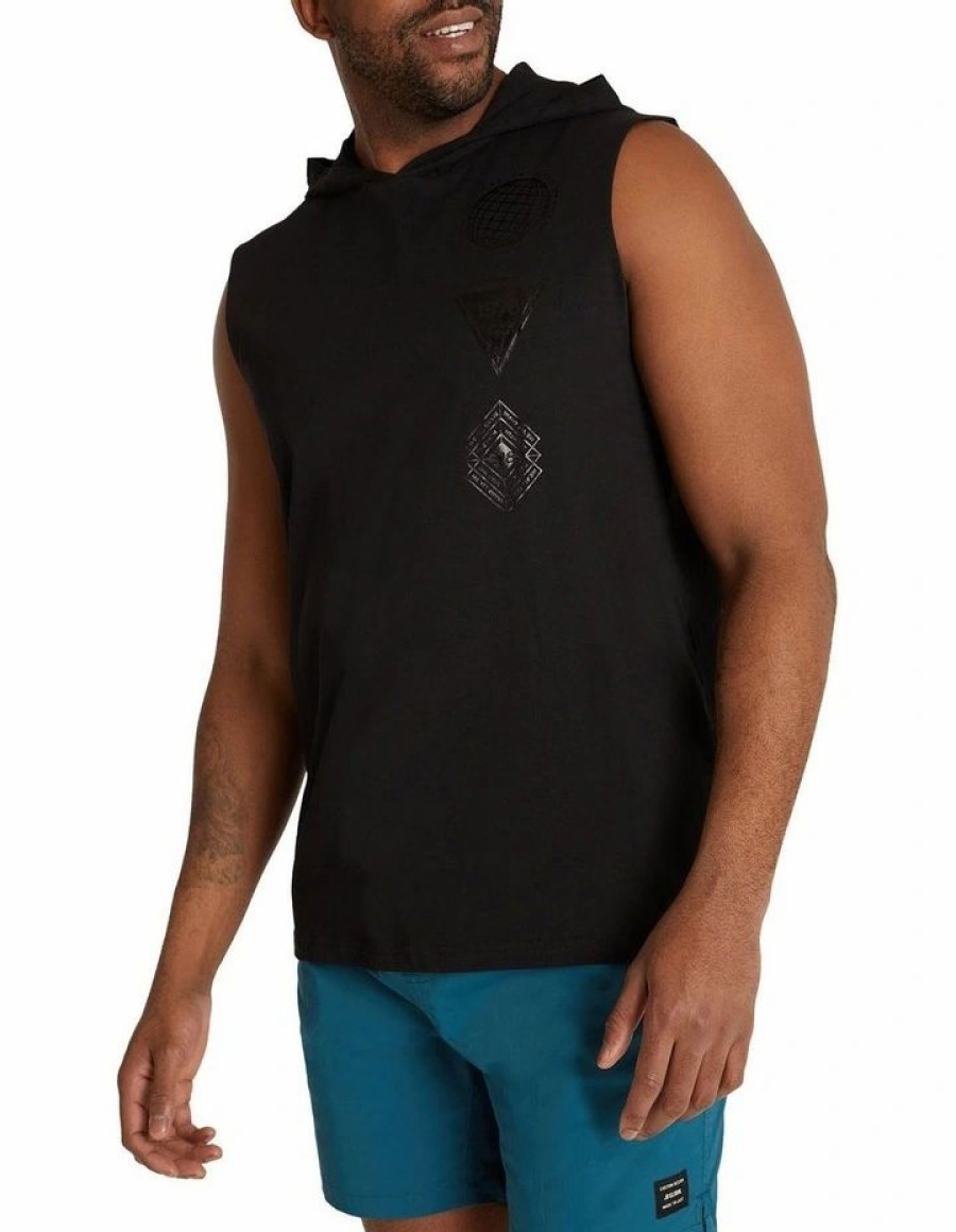 Clothing * | Johnny Bigg Classical Universe Hooded Muscle Tee In Black