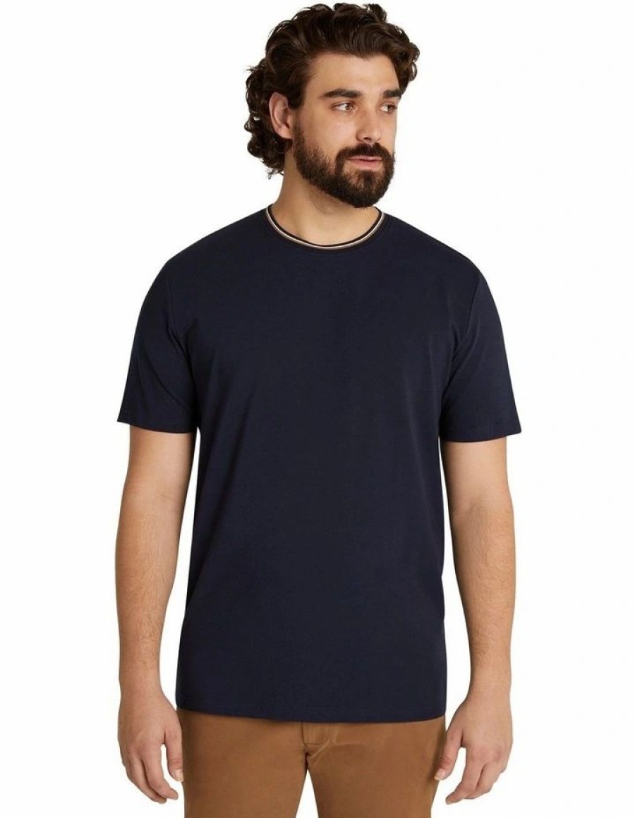 Clothing * | Johnny Bigg Cheaper Amon Smart Tee In Navy