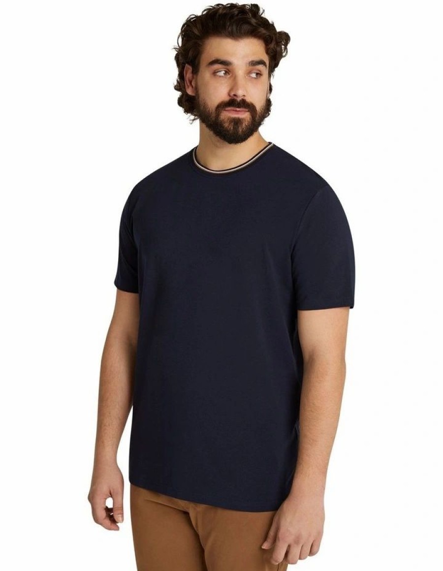 Clothing * | Johnny Bigg Cheaper Amon Smart Tee In Navy