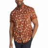 Big & Tall * | Johnny Bigg New Tyler Floral Stretch Shirt In Brown Rust