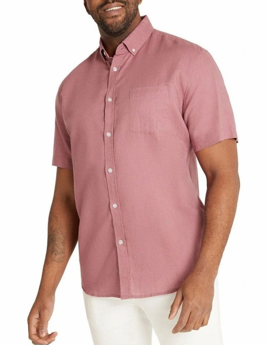 Big & Tall * | Johnny Bigg Crazy Deals Fresno Linen Shirt In Mulberry