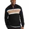 Big & Tall * | Johnny Bigg Hot Sell Keating Stripe Sweater In Black