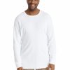 Clothing * | Johnny Bigg Hot Sell Waffle Crew Neck Long Sleeve Top In White