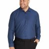 Suiting & Occasionwear * | Johnny Bigg Premium The Boston Textured Bamboo Blend Shirt In Navy