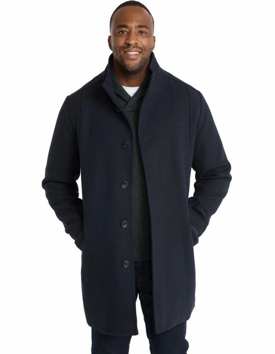 Big & Tall * | Johnny Bigg Best Quality Hutton Coat In Navy