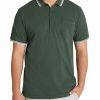 Clothing * | Johnny Bigg Clearance Harper Tipped Pique Polo In Pine Green