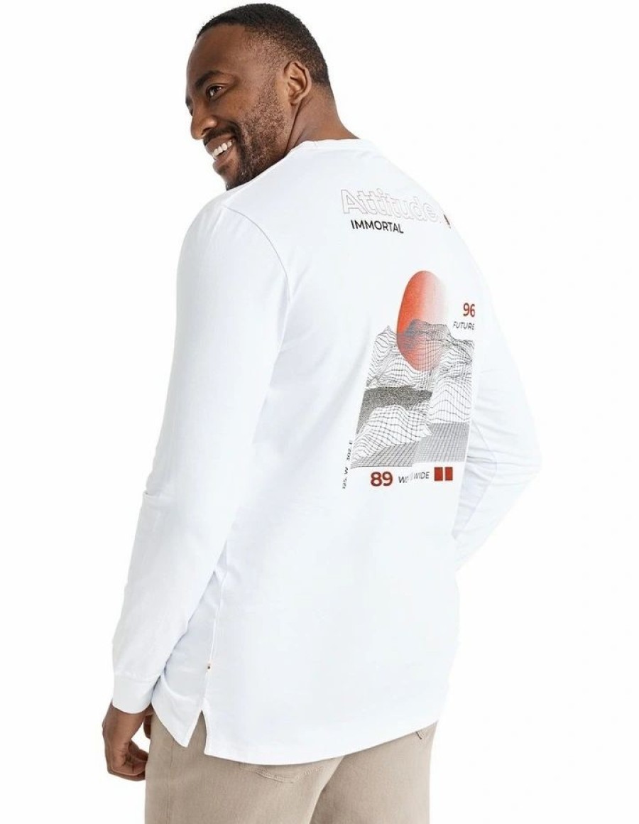 Clothing * | Johnny Bigg Typical Style Future Worldwide Long Sleeve Top In White