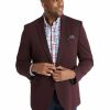 Big & Tall * | Johnny Bigg Crazy Deals Milton Textured Stretch Blazer In Wine