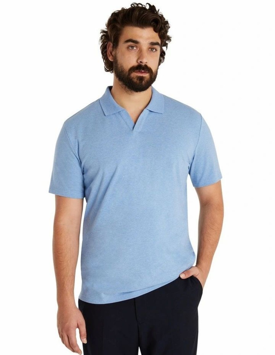 Clothing * | Johnny Bigg Cheaper Quinn Smart Polo In Blue