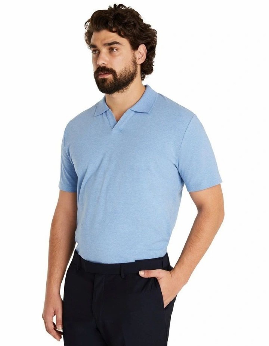 Clothing * | Johnny Bigg Cheaper Quinn Smart Polo In Blue