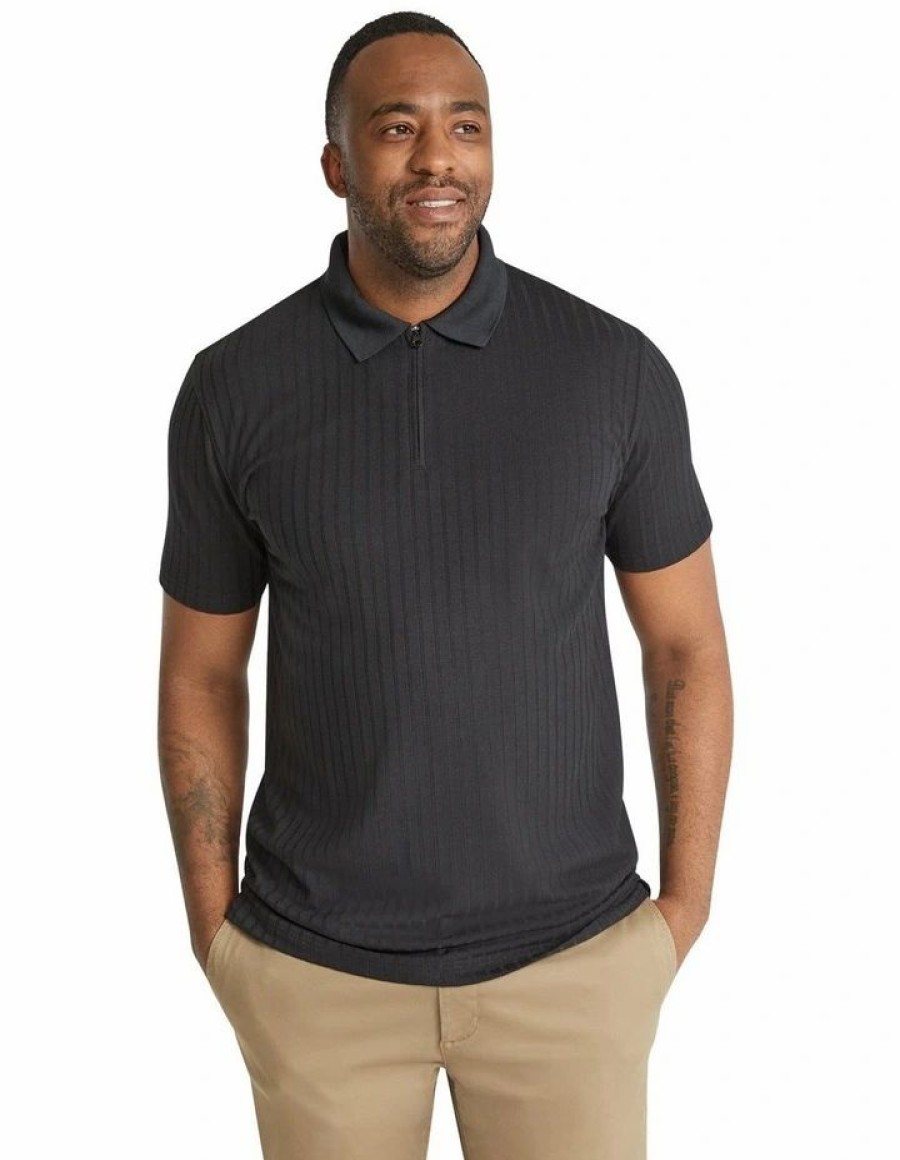 Clothing * | Johnny Bigg Classical Page Rib Polo In Black