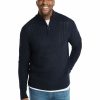 Big & Tall * | Johnny Bigg Hot Sell Gibson Cable Half Zip Sweater In Navy