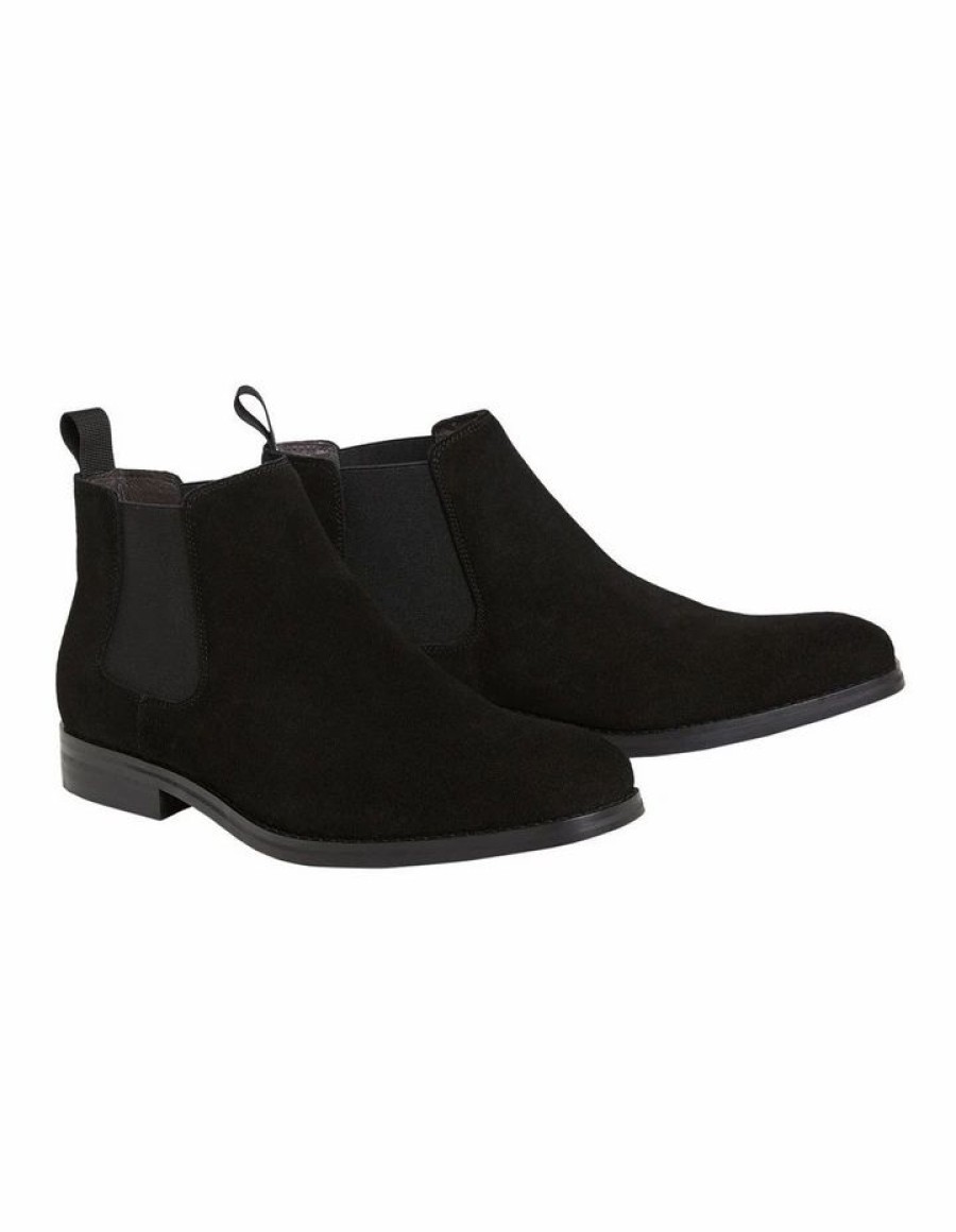 Shoes * | Johnny Bigg Best Quality Brody Suede Chelsea Boot In Black