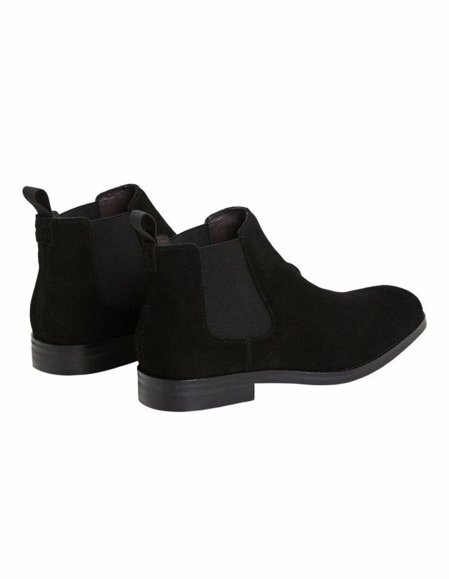 Shoes * | Johnny Bigg Best Quality Brody Suede Chelsea Boot In Black