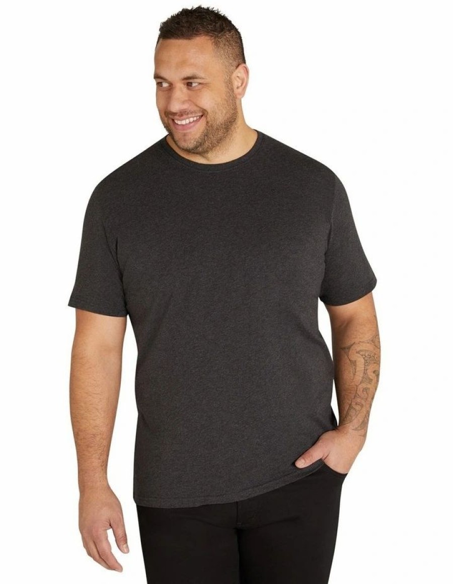 Clothing * | Johnny Bigg New Essential Crew Neck Tee In Charcoal