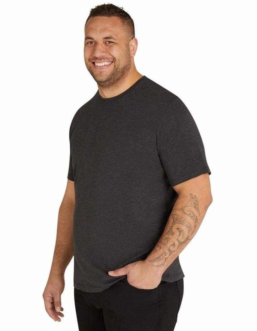 Clothing * | Johnny Bigg New Essential Crew Neck Tee In Charcoal