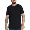 Clothing * | Johnny Bigg Official Essential Longline Panel Tee Black