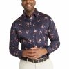 Big & Tall * | Johnny Bigg Best Quality Clayton Floral Print Shirt In Blue Ink