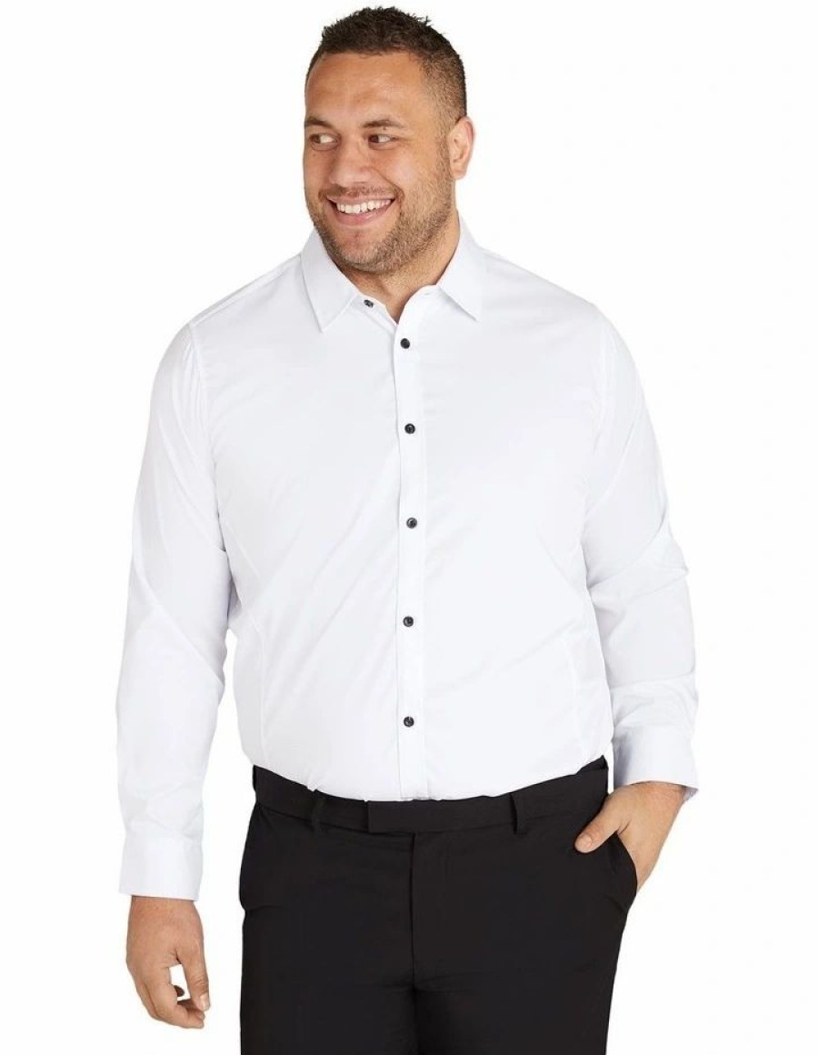 Suiting & Occasionwear * | Johnny Bigg Crazy Deals Linton Stretch Dress Shirt In White