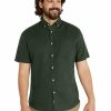 Big & Tall * | Johnny Bigg Official Fresno Linen Blend Shirt In Green Forest