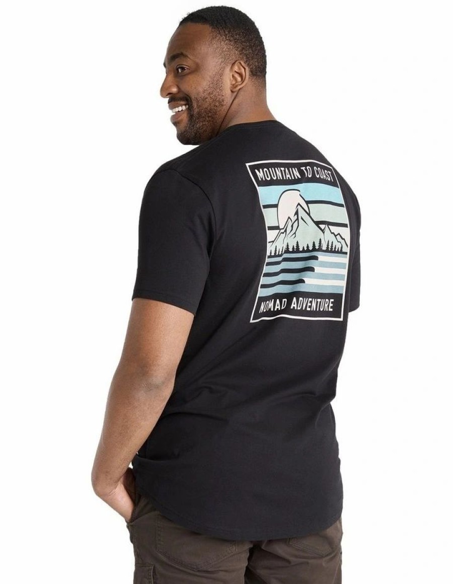 Clothing * | Johnny Bigg Typical Style Nomad Adventure Longline Tee In Black