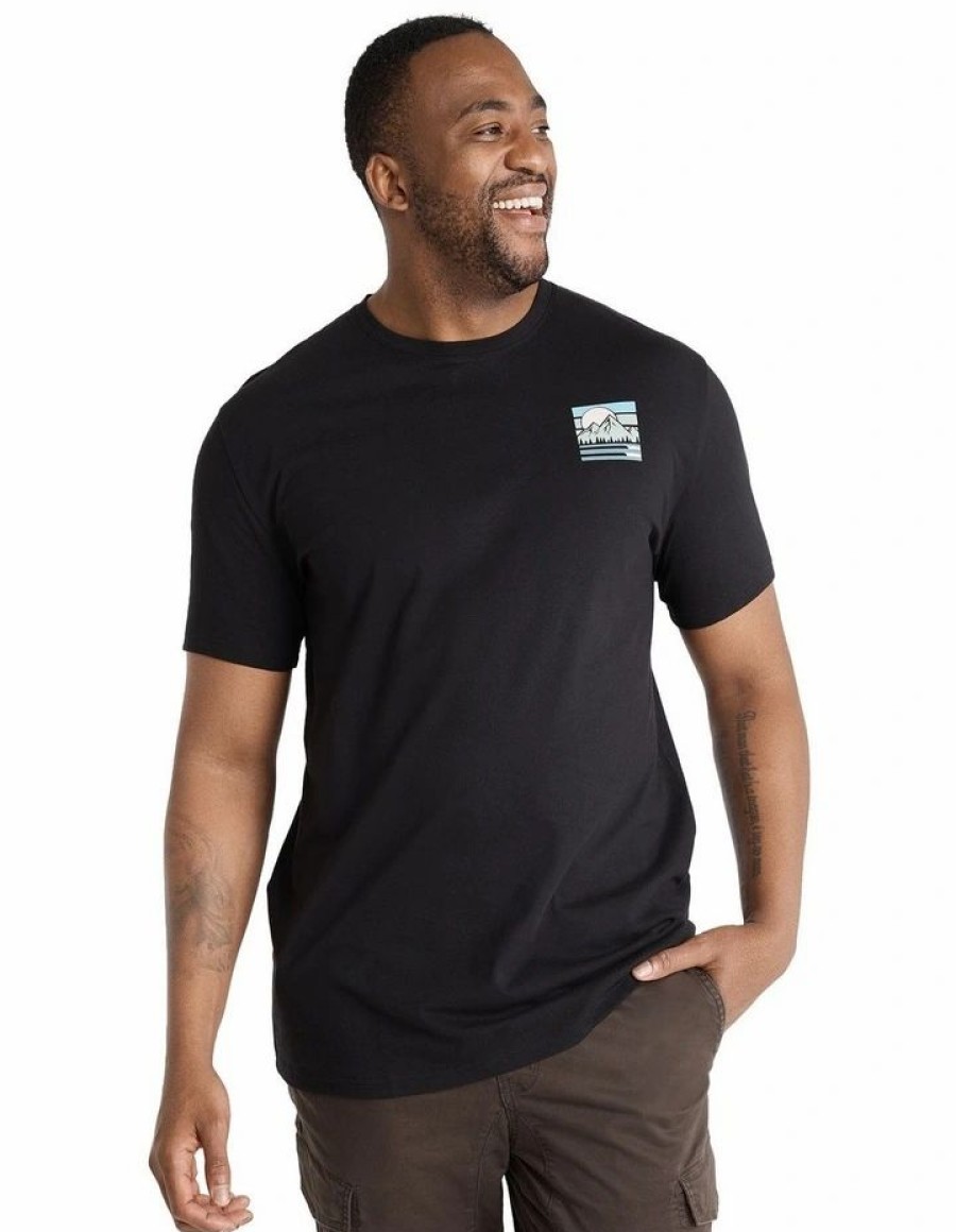 Clothing * | Johnny Bigg Typical Style Nomad Adventure Longline Tee In Black