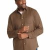 Big & Tall * | Johnny Bigg Official Anders Linen Shirt In Brown Chocolate