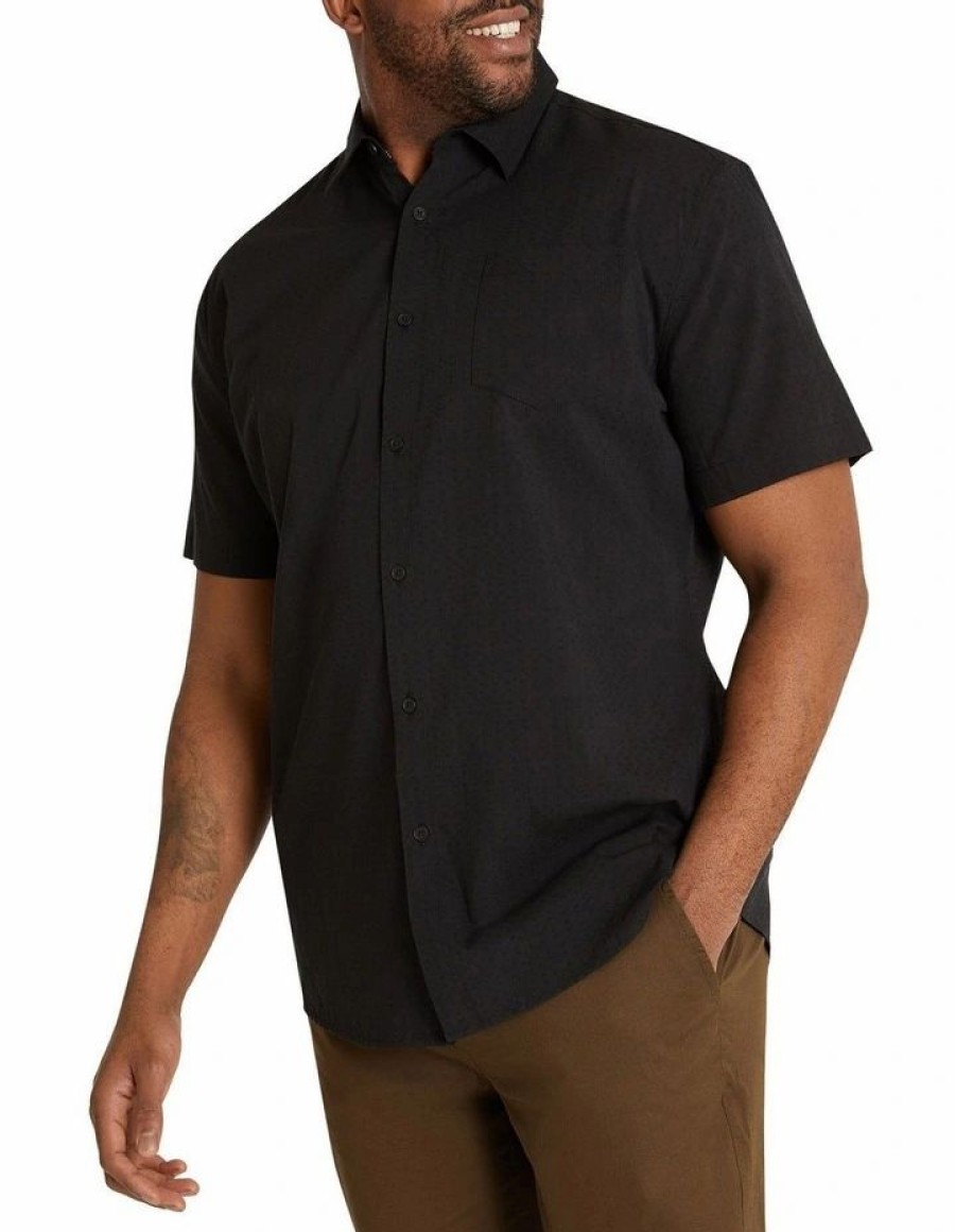 Big & Tall * | Johnny Bigg Premium Hugo Textured Shirt In Black