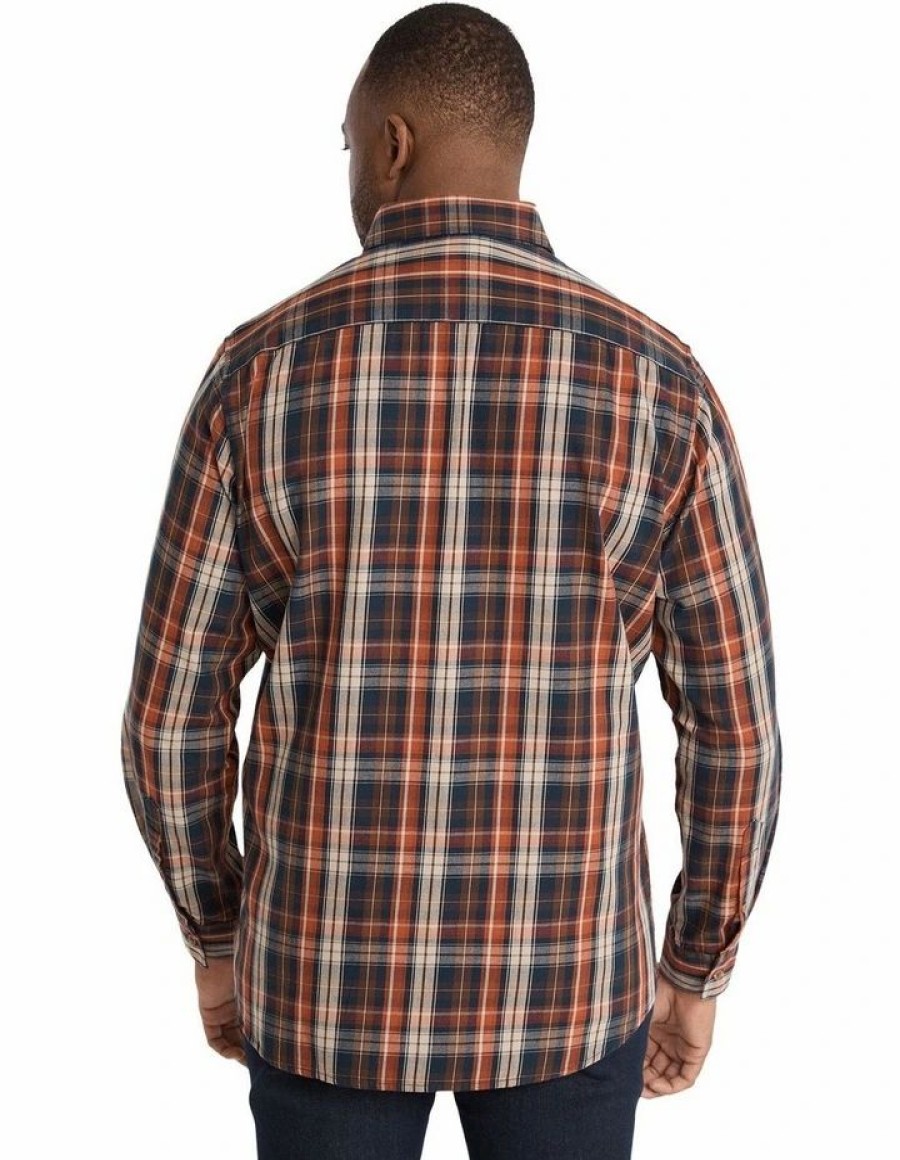 Big & Tall * | Johnny Bigg Typical Style Dutton Check Shirt In Rust