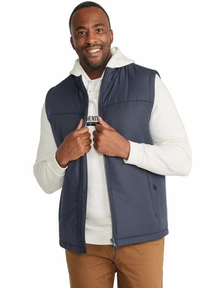 Big & Tall * | Johnny Bigg Classical Nelson Puffer Vest In Blue Ink