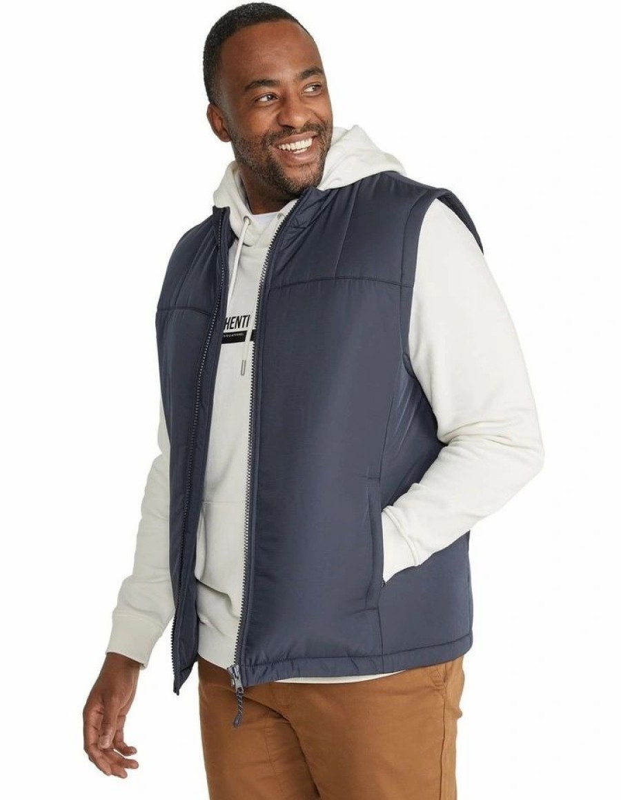 Big & Tall * | Johnny Bigg Classical Nelson Puffer Vest In Blue Ink