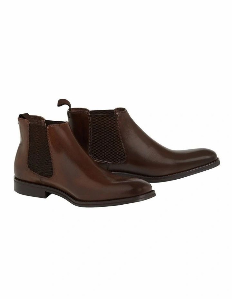 Shoes * | Johnny Bigg Hot Sell Morgan Leather Chelsea Boot In Chocolate