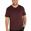 Clothing * | Johnny Bigg Hot Sell Essential V Neck Tee In Burgundy