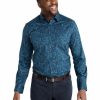 Suiting & Occasionwear * | Johnny Bigg Bestsellers Sawyer Paisley Print Stretch Shirt In Navy