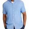 Big & Tall * | Johnny Bigg Less Expensive Tahiti Linen Blend Shirt In Cobalt