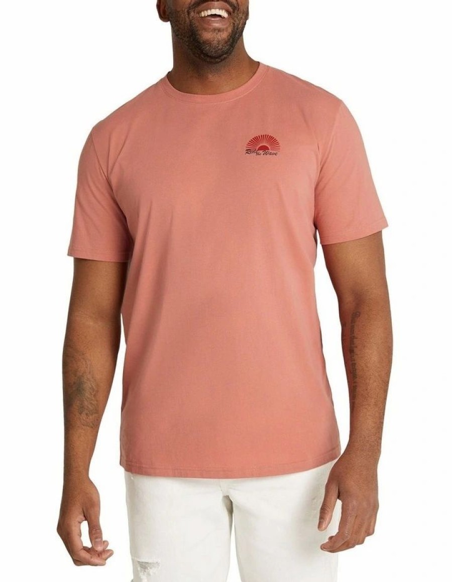 Clothing * | Johnny Bigg Premium Ride The Wave Crew Neck Tee In Coral