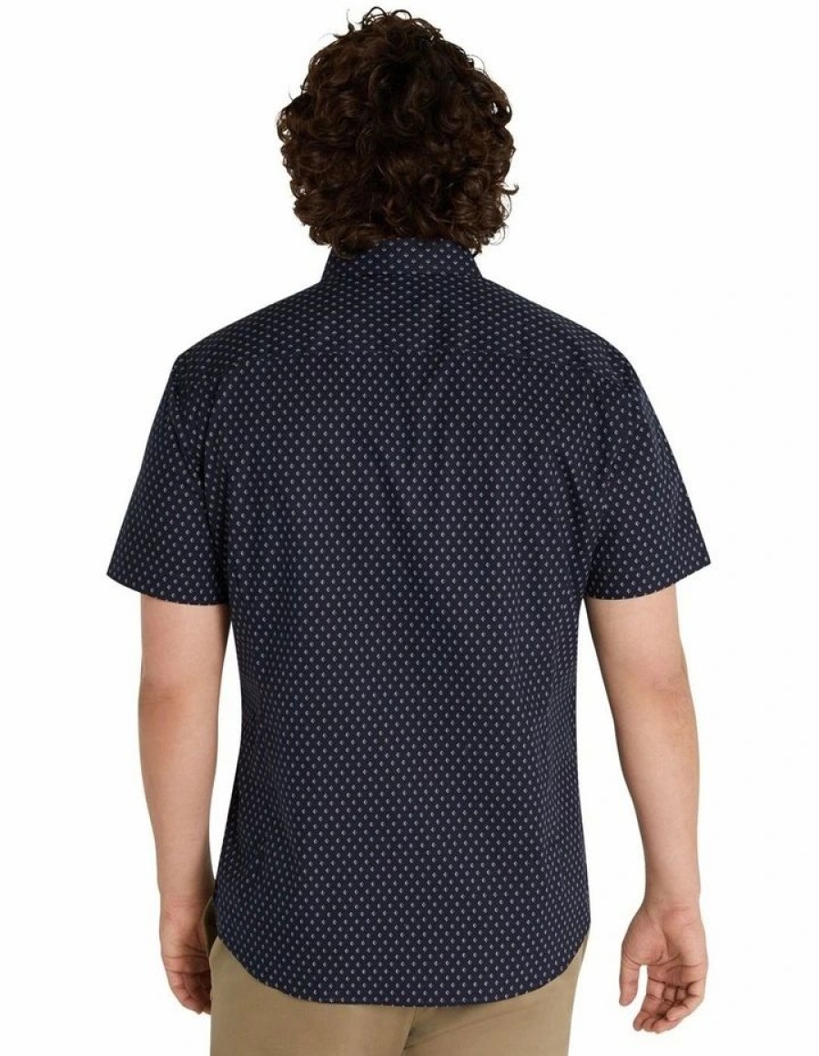 Big & Tall * | Johnny Bigg Typical Style Desmin Print Shirt In Blue Navy