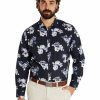 Big & Tall * | Johnny Bigg Cheap Adam Floral Print Shirt In Navy