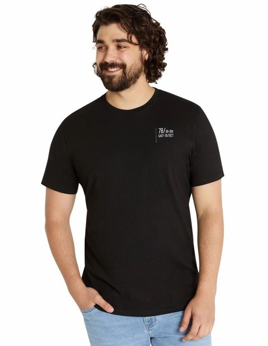 Clothing * | Johnny Bigg Premium Unknown Horizon Crew Neck Tee In Black