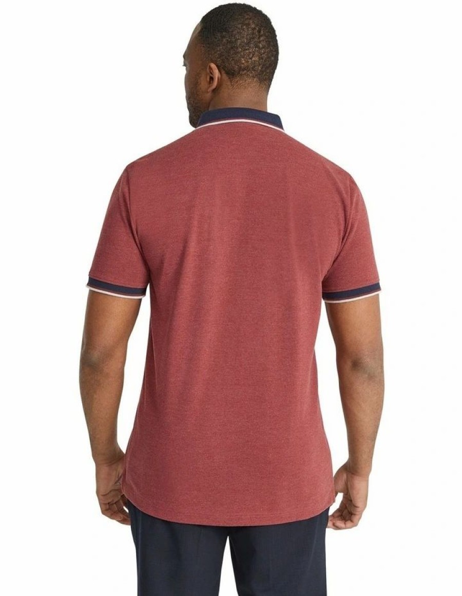 Clothing * | Johnny Bigg New Threads Trent Contrast Polo In Burgundy