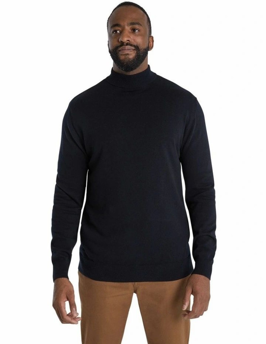 Big & Tall * | Johnny Bigg Crazy Deals The Essential Turtle Neck Sweater Black