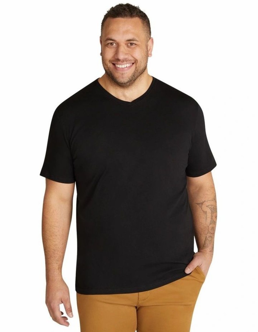 Clothing * | Johnny Bigg Best Quality Essential V Neck Tee In Black