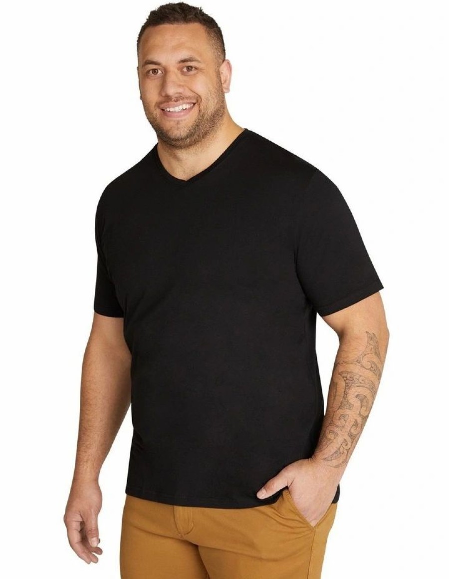 Clothing * | Johnny Bigg Best Quality Essential V Neck Tee In Black