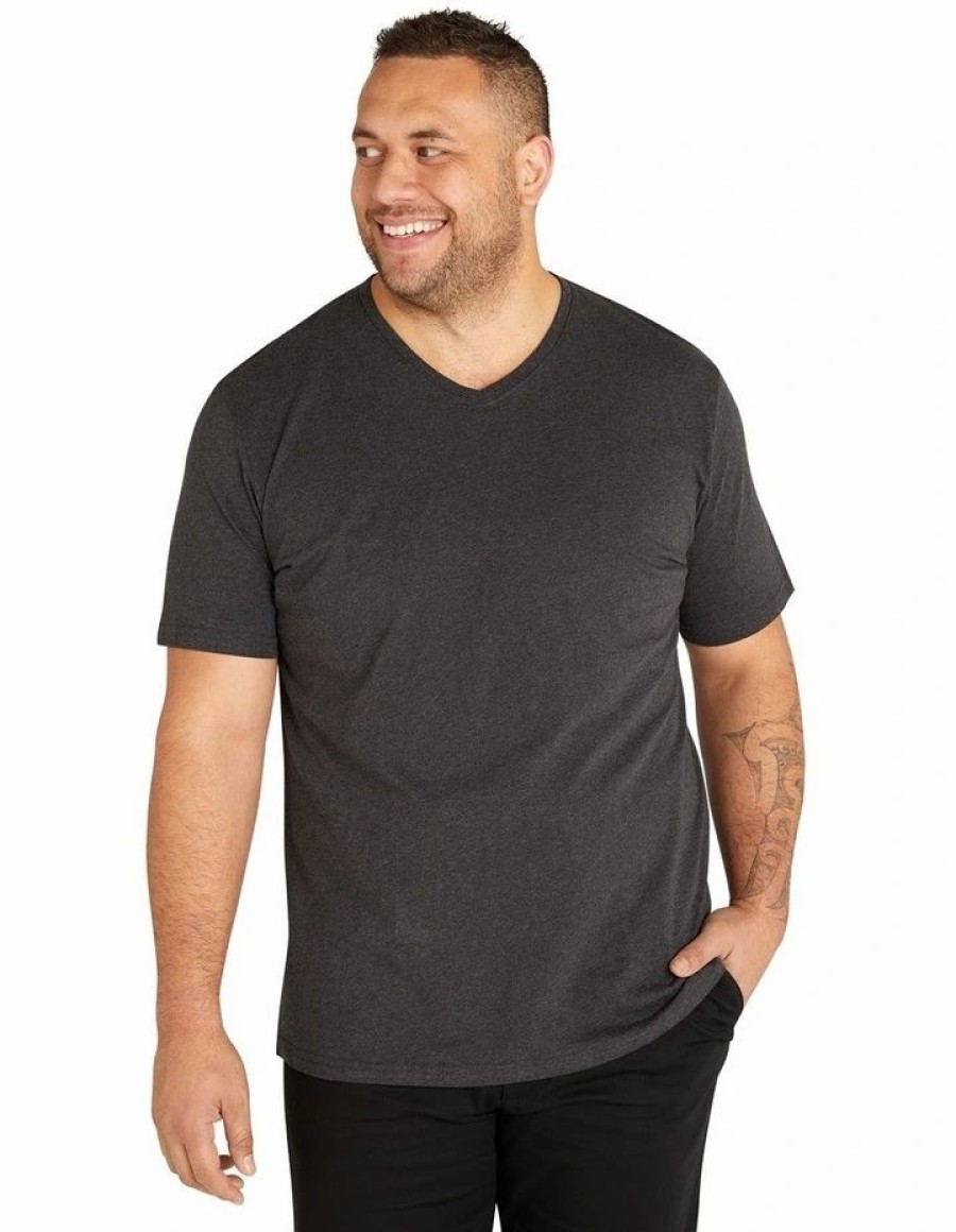 Clothing * | Johnny Bigg Crazy Deals Essential V Neck Tee In Charcoal