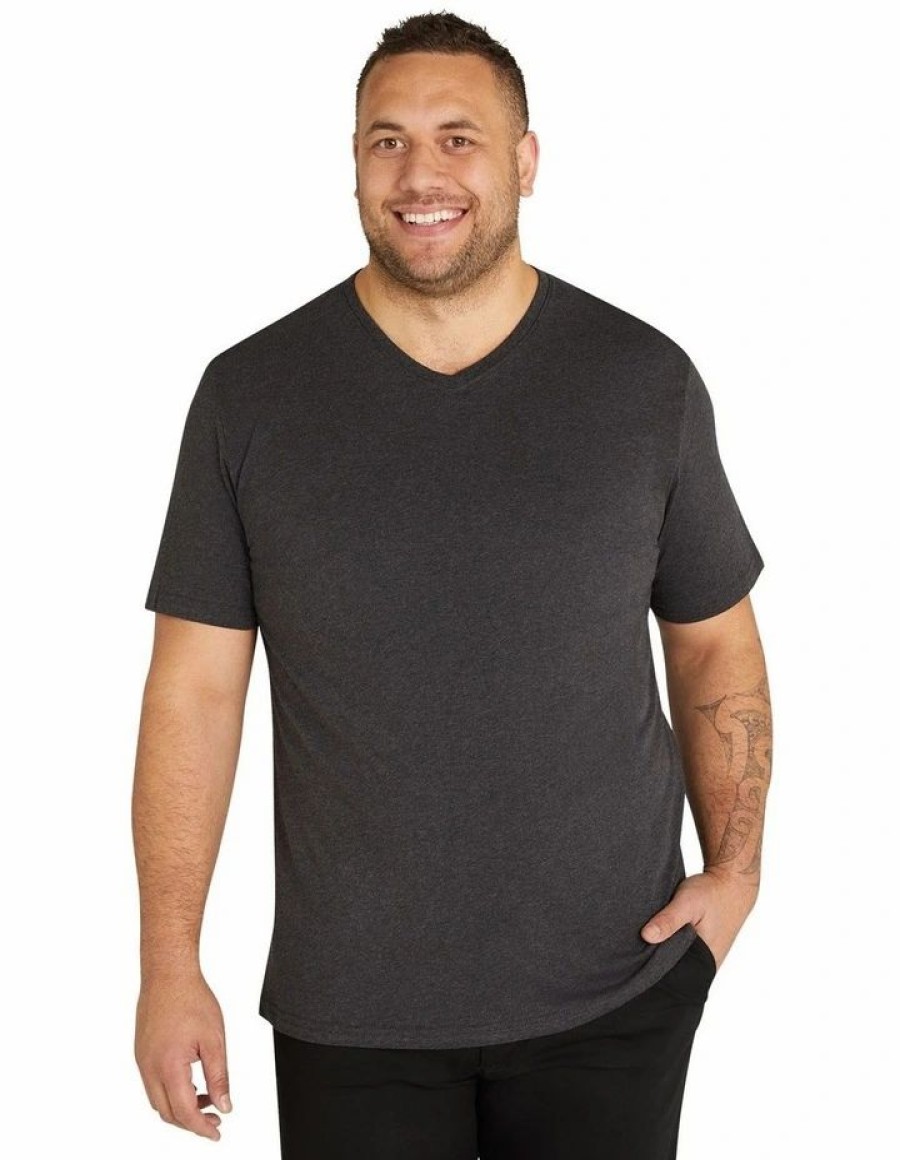 Clothing * | Johnny Bigg Crazy Deals Essential V Neck Tee In Charcoal