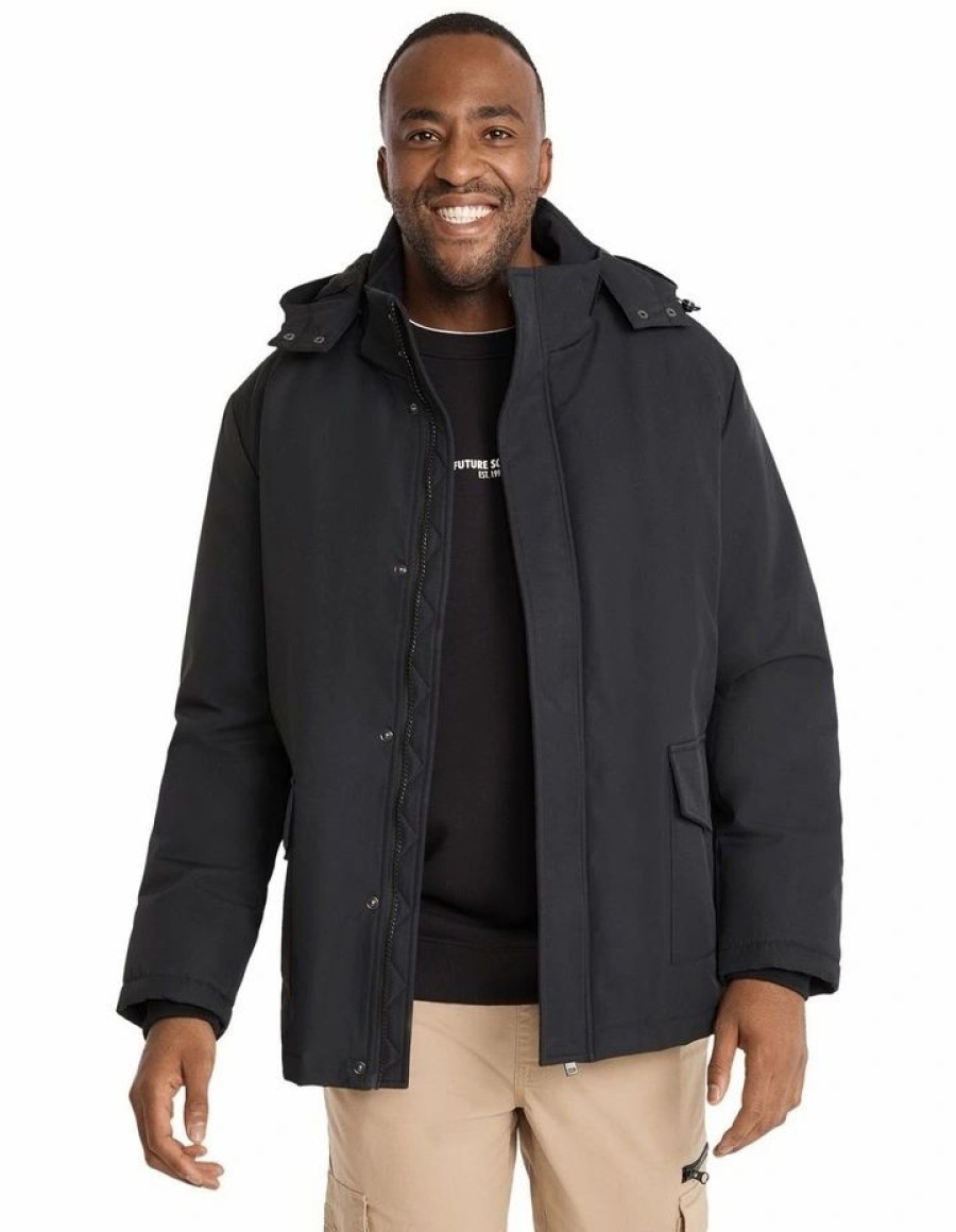 Big & Tall * | Johnny Bigg Outlet Sale Kellen Parka Jacket In Black